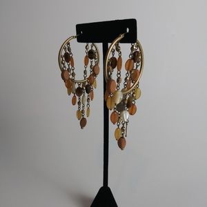 Gold tone hoop earrings